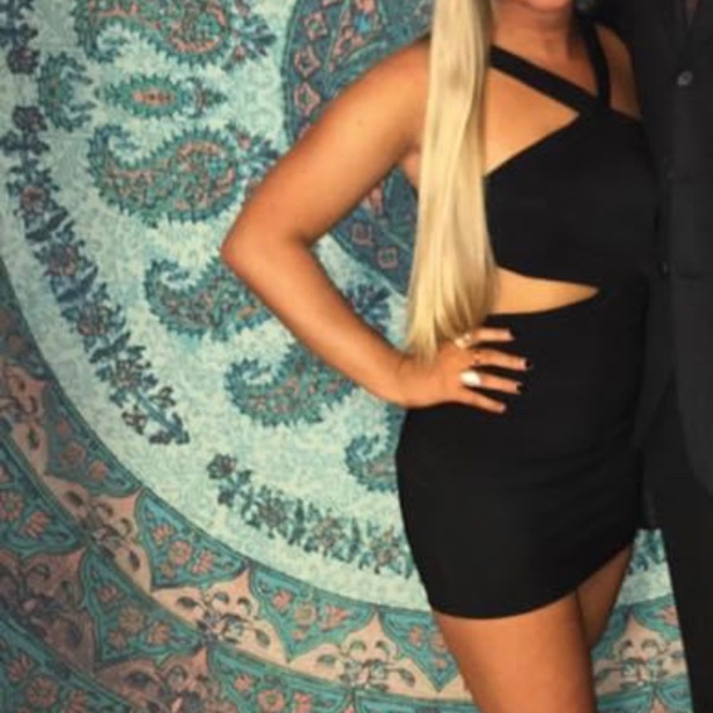 Tobi black cutout dress